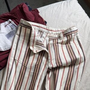 Vintage Striped Multicolor Pants Bell Bottoms